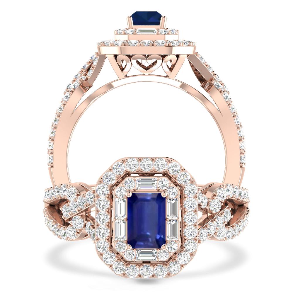 Rose Gold - Sapphire