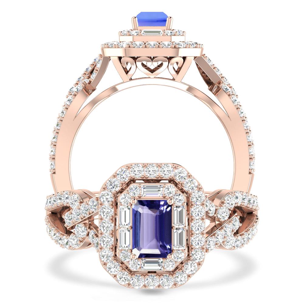 Rose Gold - Tanzanite