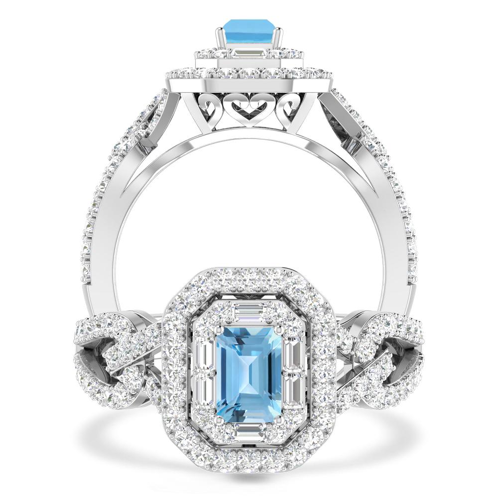 White Gold - Blue Topaz