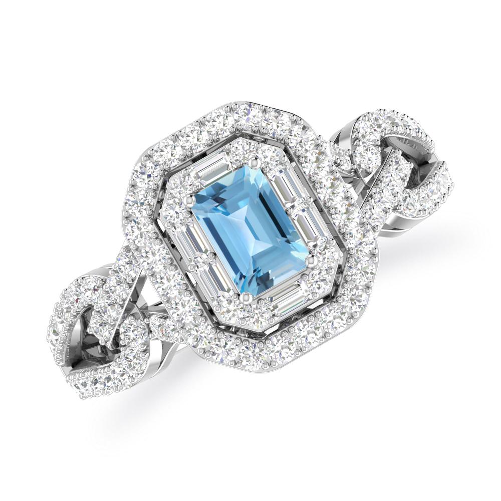 White Gold - Blue Topaz