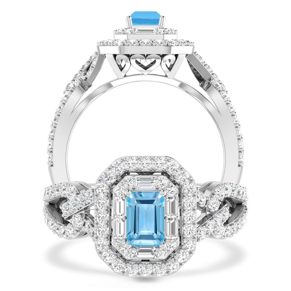 White Gold - Blue Topaz