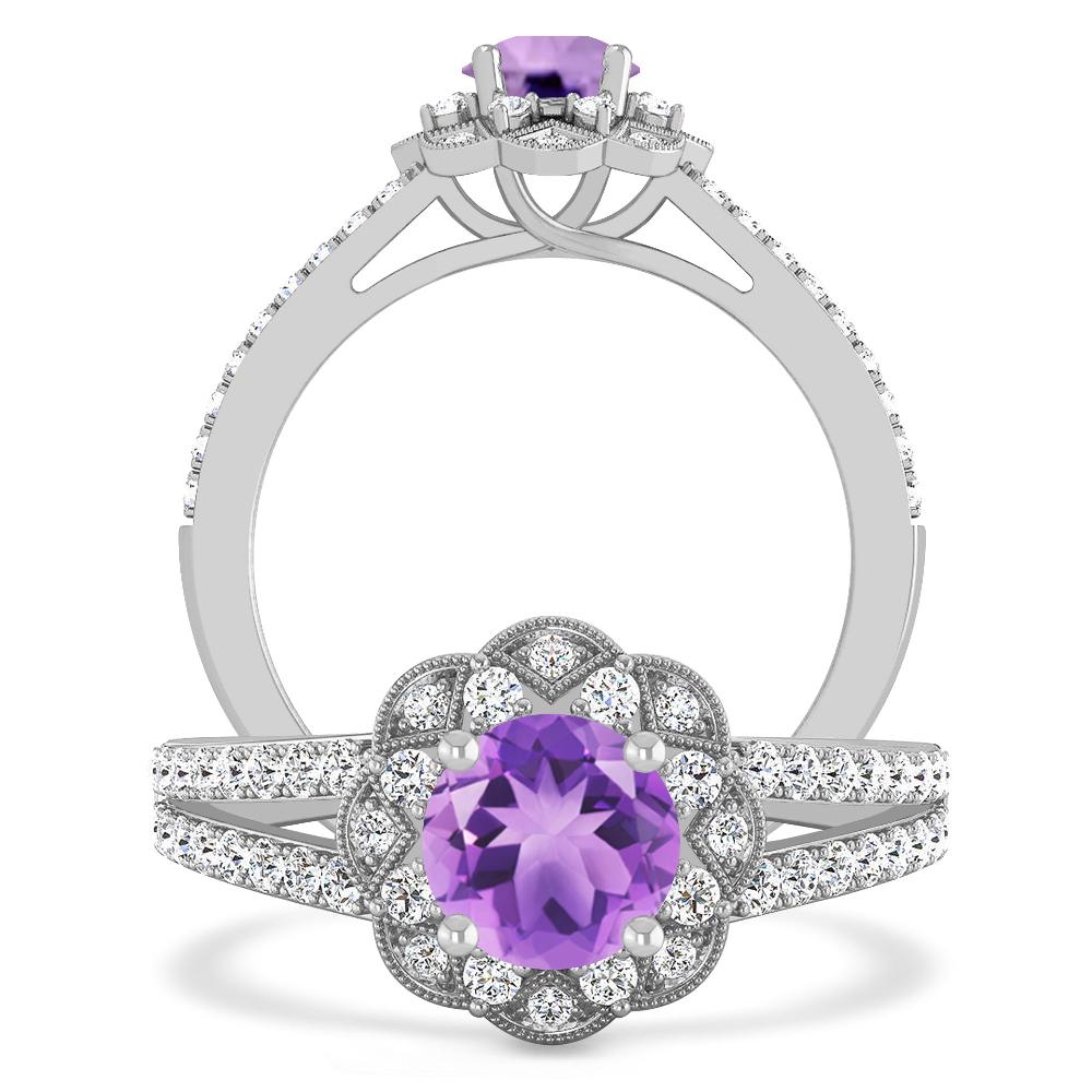 White Gold - Amethyst