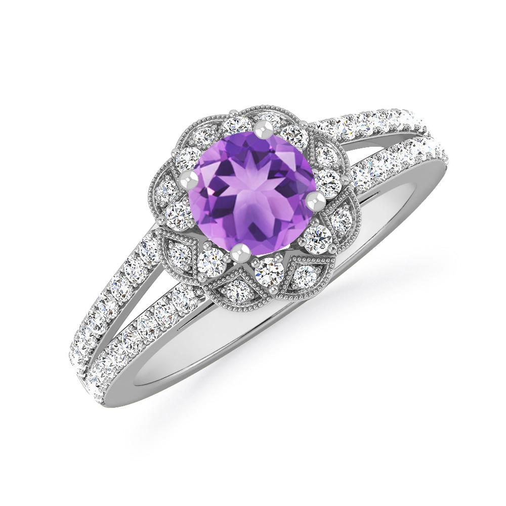 White Gold - Amethyst