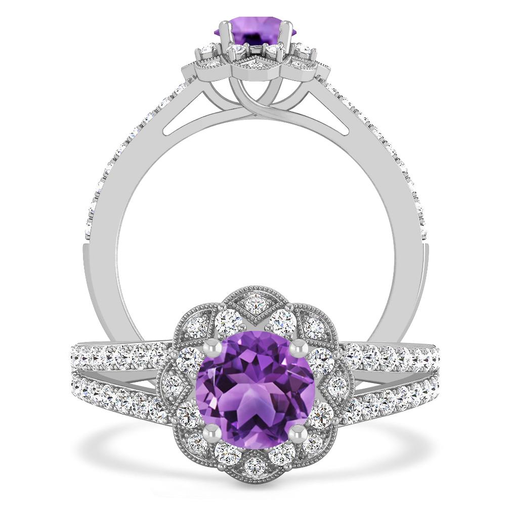 White Gold - Amethyst