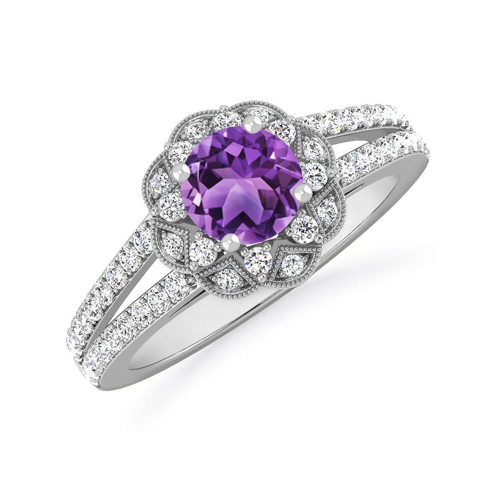 White Gold - Amethyst