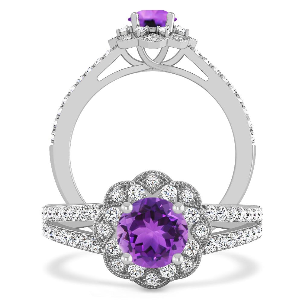 White Gold - Amethyst