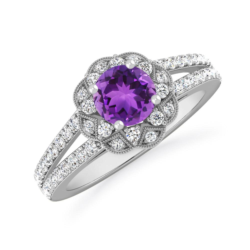 White Gold - Amethyst