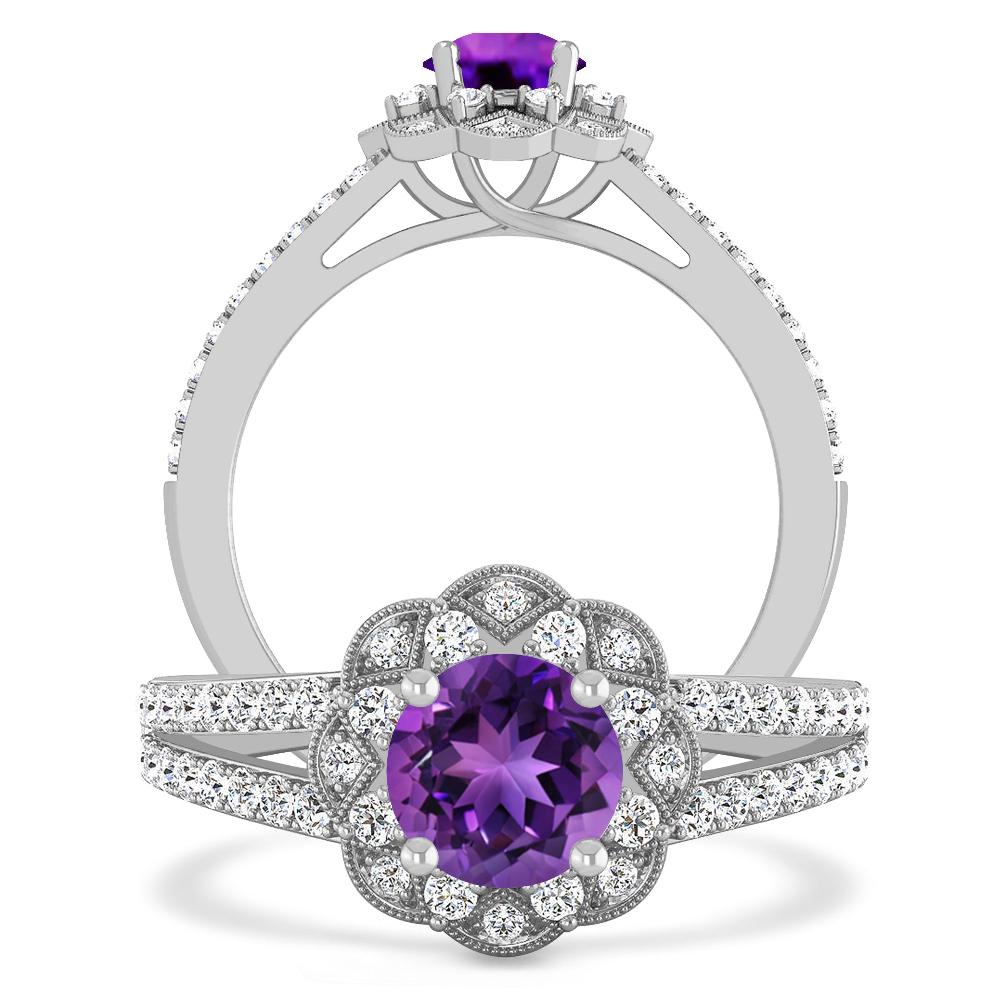 White Gold - Amethyst