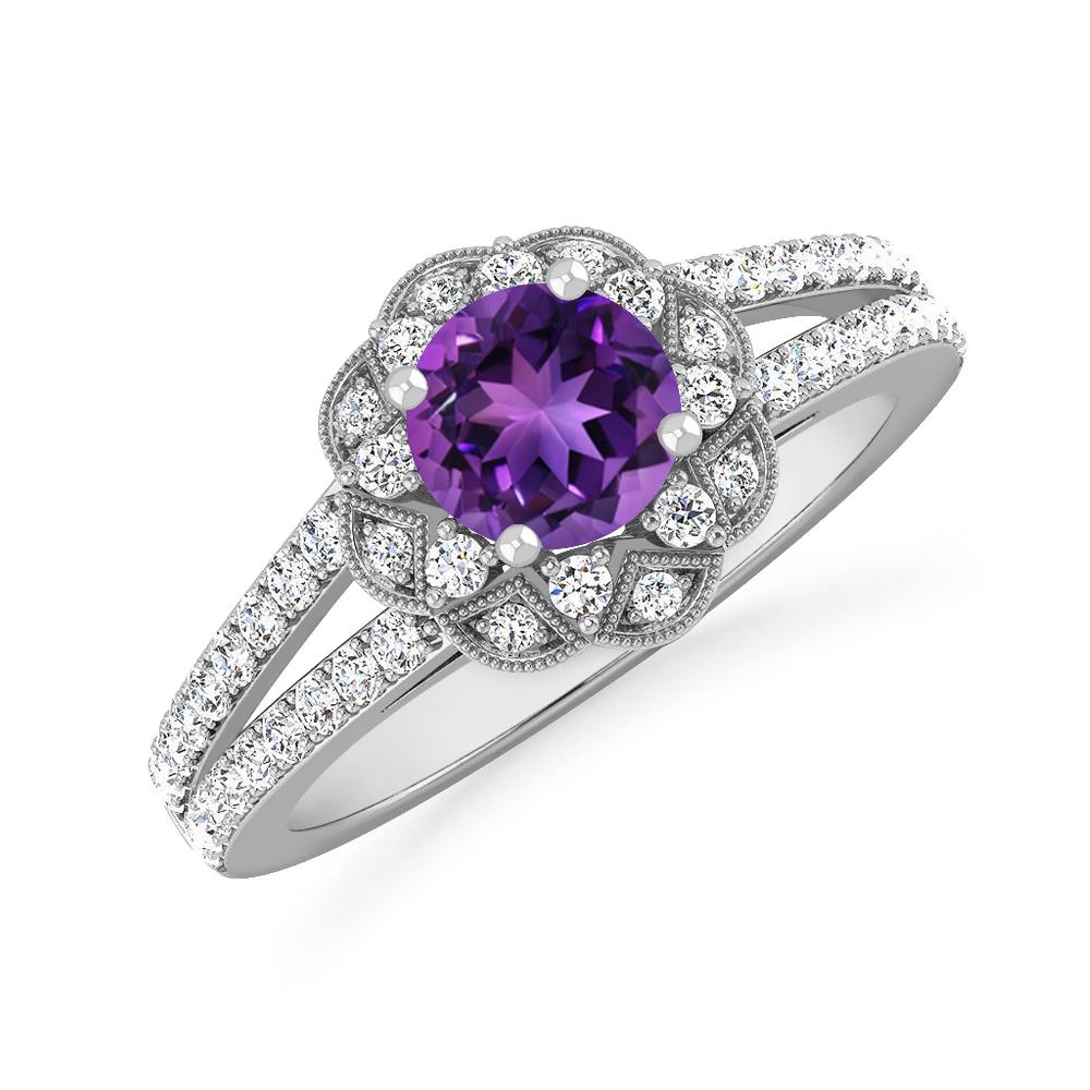 White Gold - Amethyst