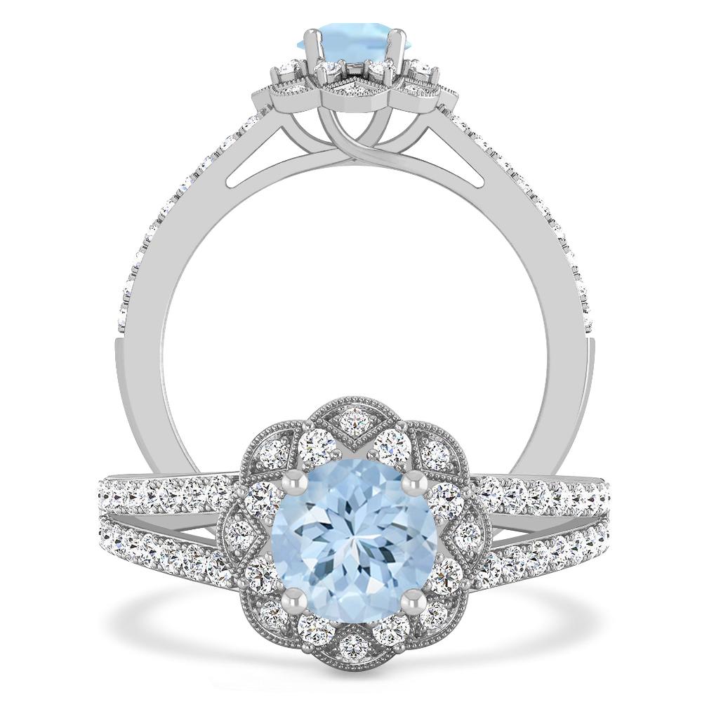 White Gold - Aquamarine