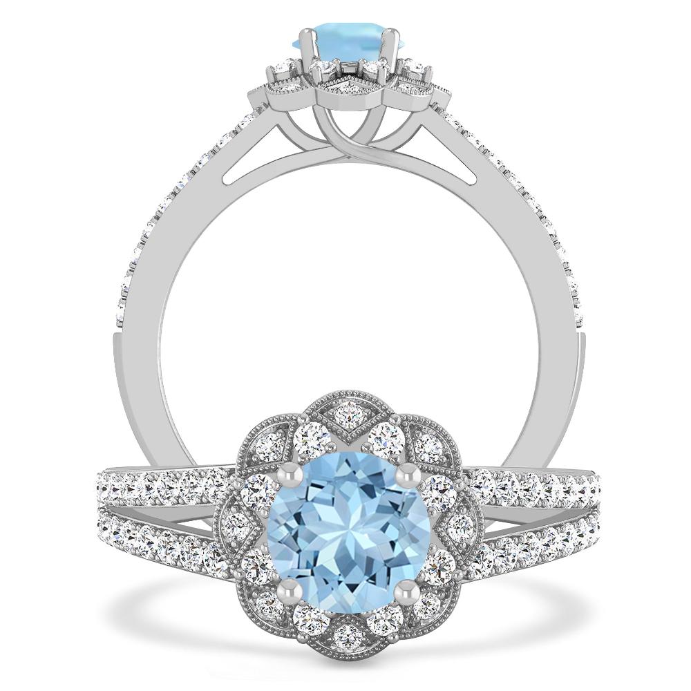 White Gold - Aquamarine