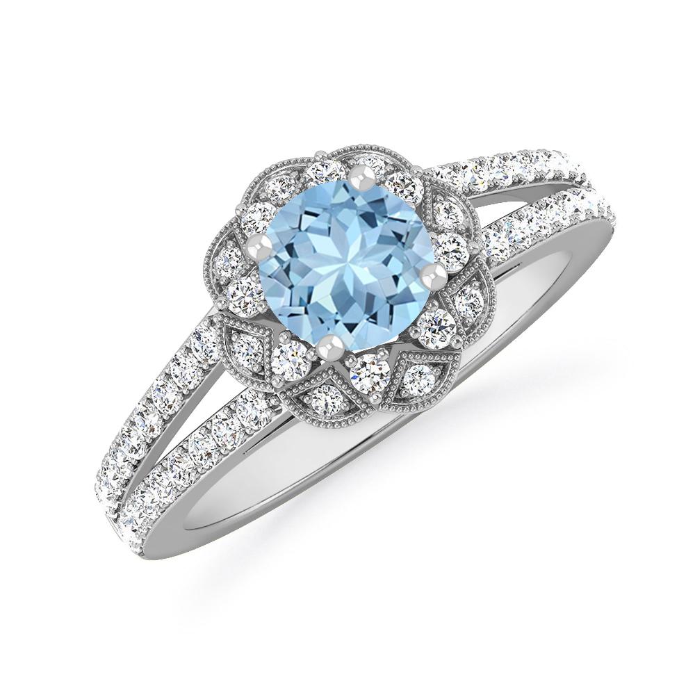 White Gold - Aquamarine