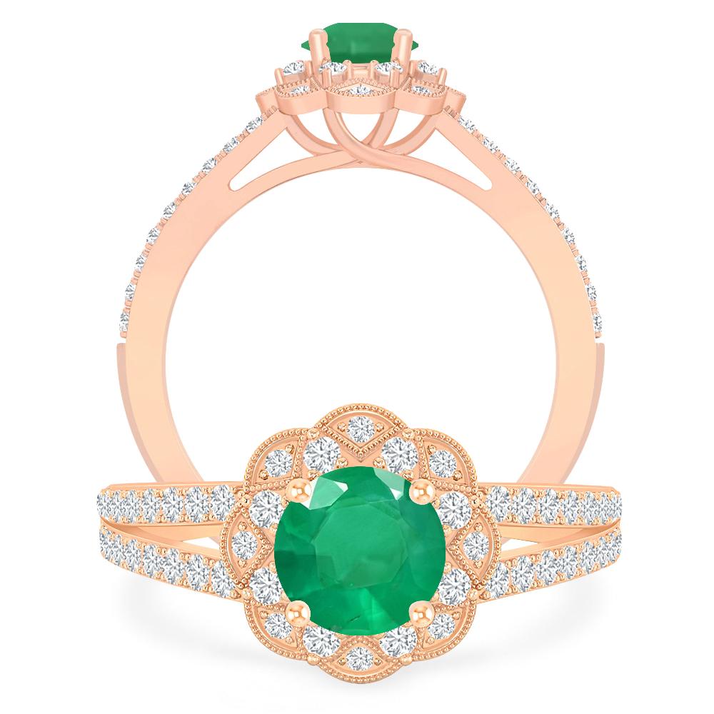 Rose Gold - Emerald