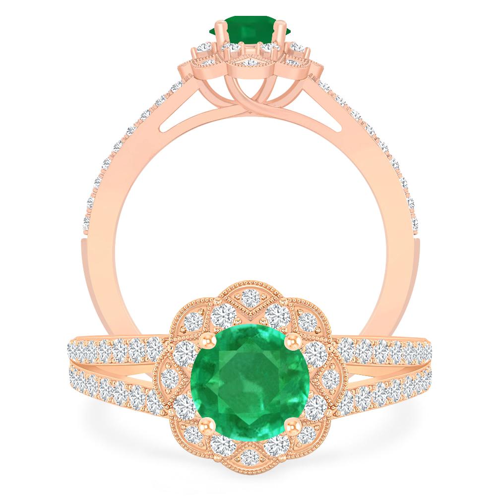 Rose Gold - Emerald