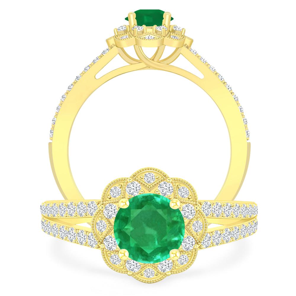 Yellow Gold - Emerald