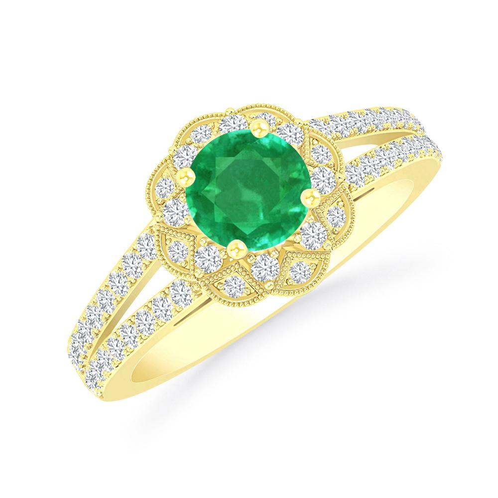 Yellow Gold - Emerald