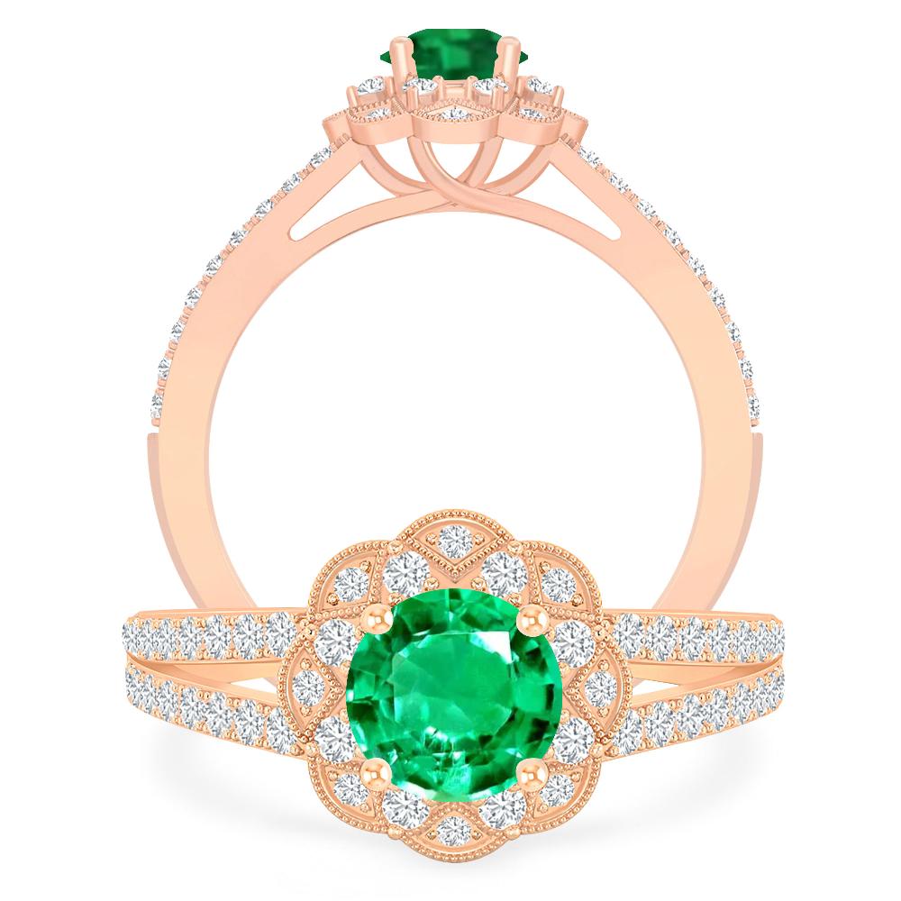 Rose Gold - Emerald