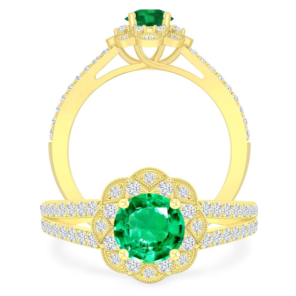 Yellow Gold - Emerald