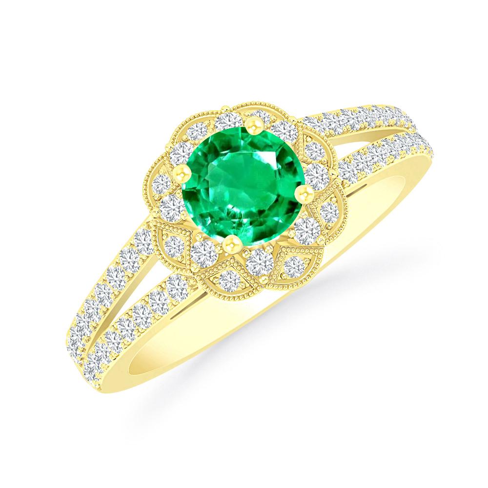 Yellow Gold - Emerald