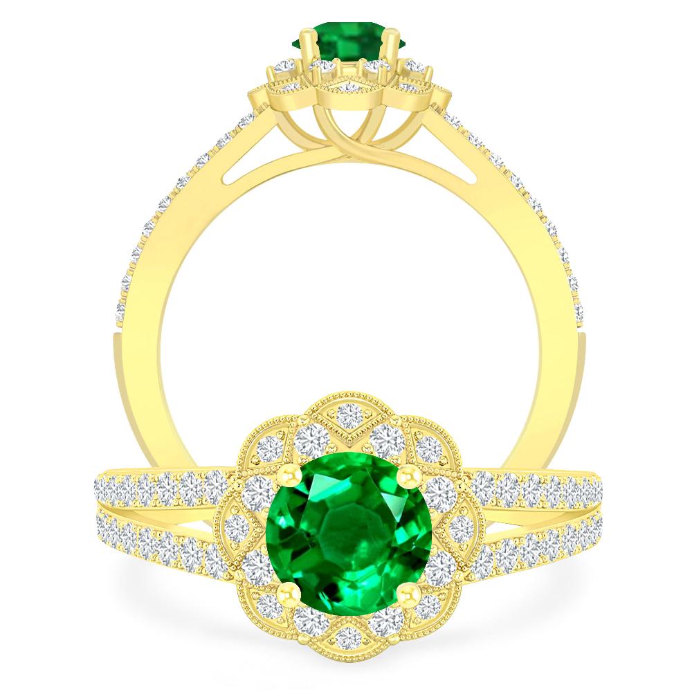 Yellow Gold - Emerald