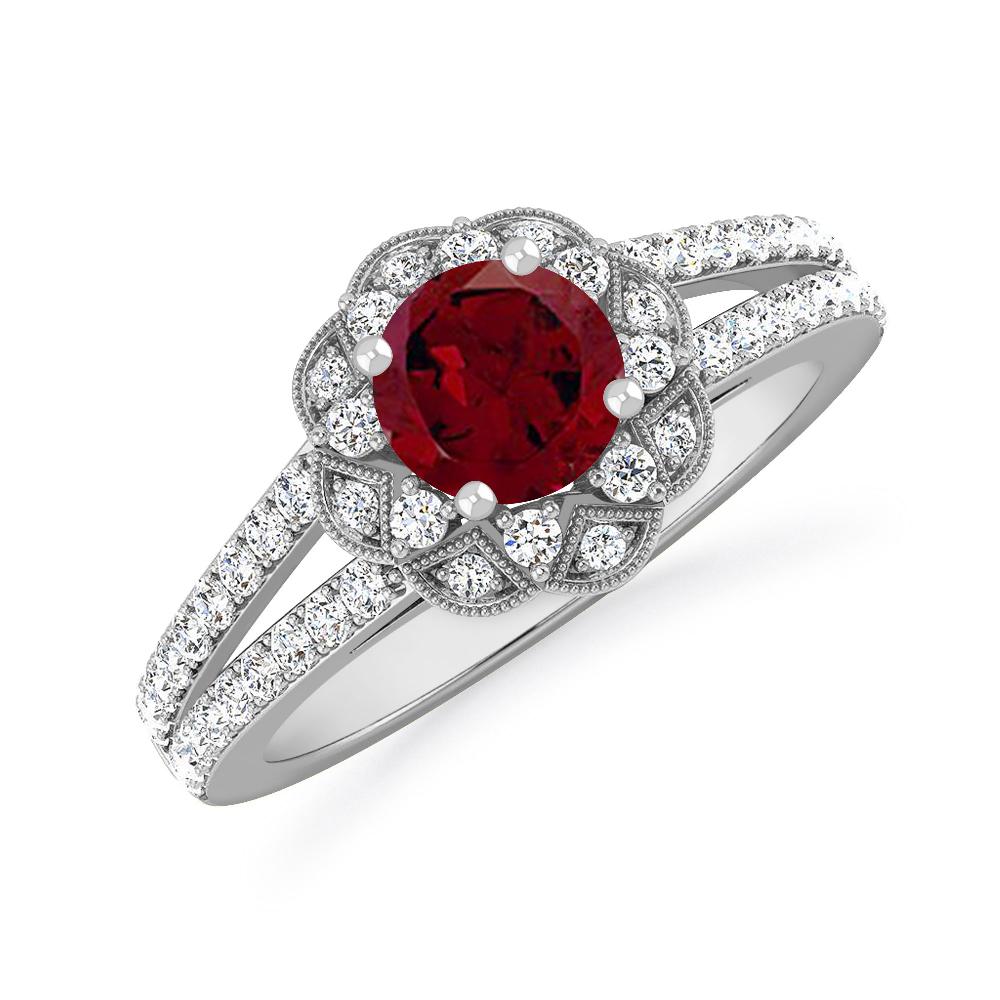 White Gold - Garnet