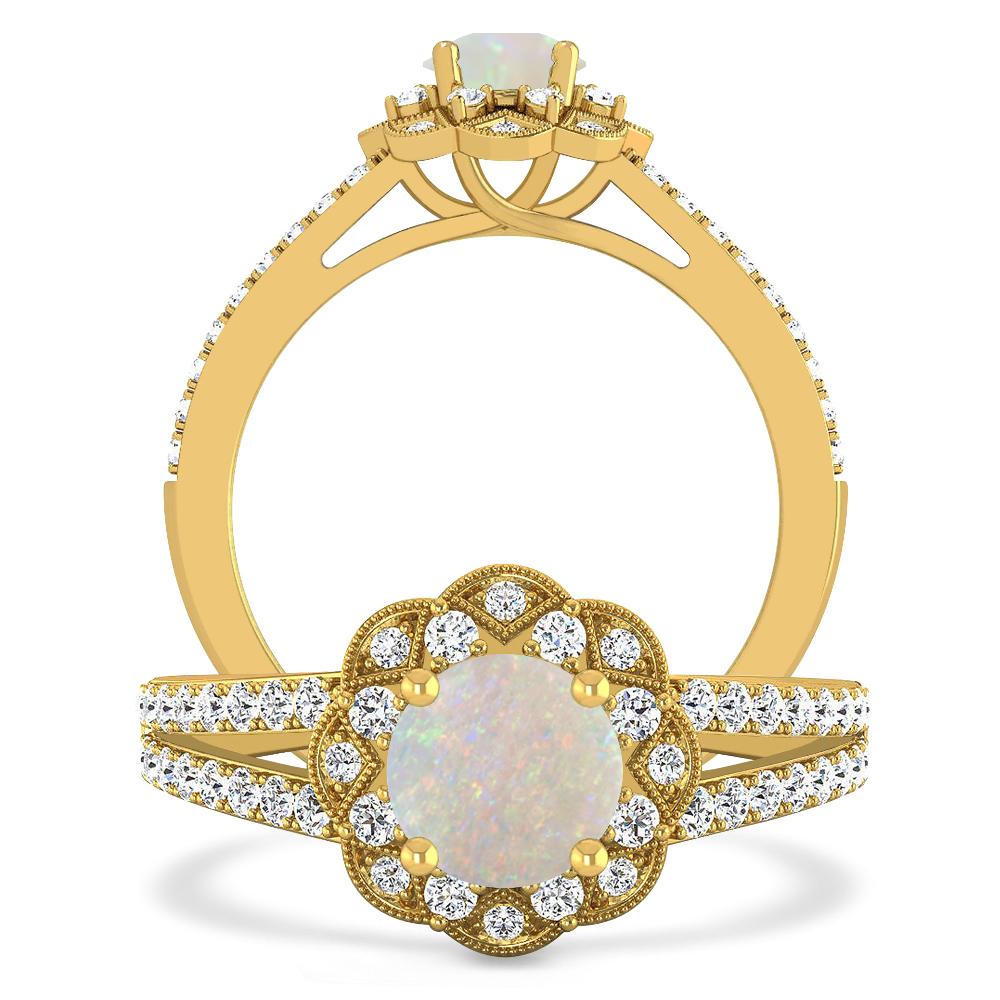 Yellow Gold - Opal