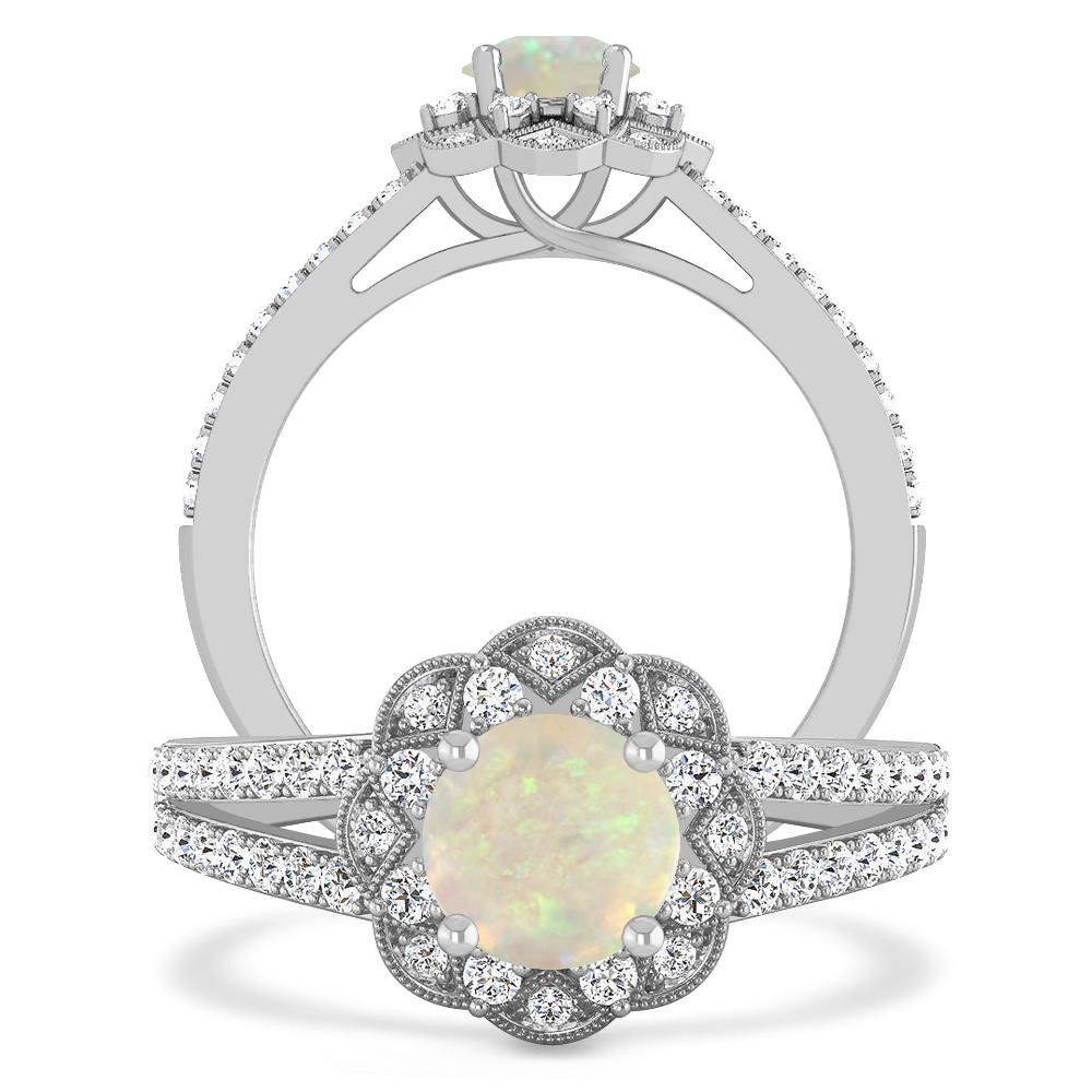 White Gold - Opal