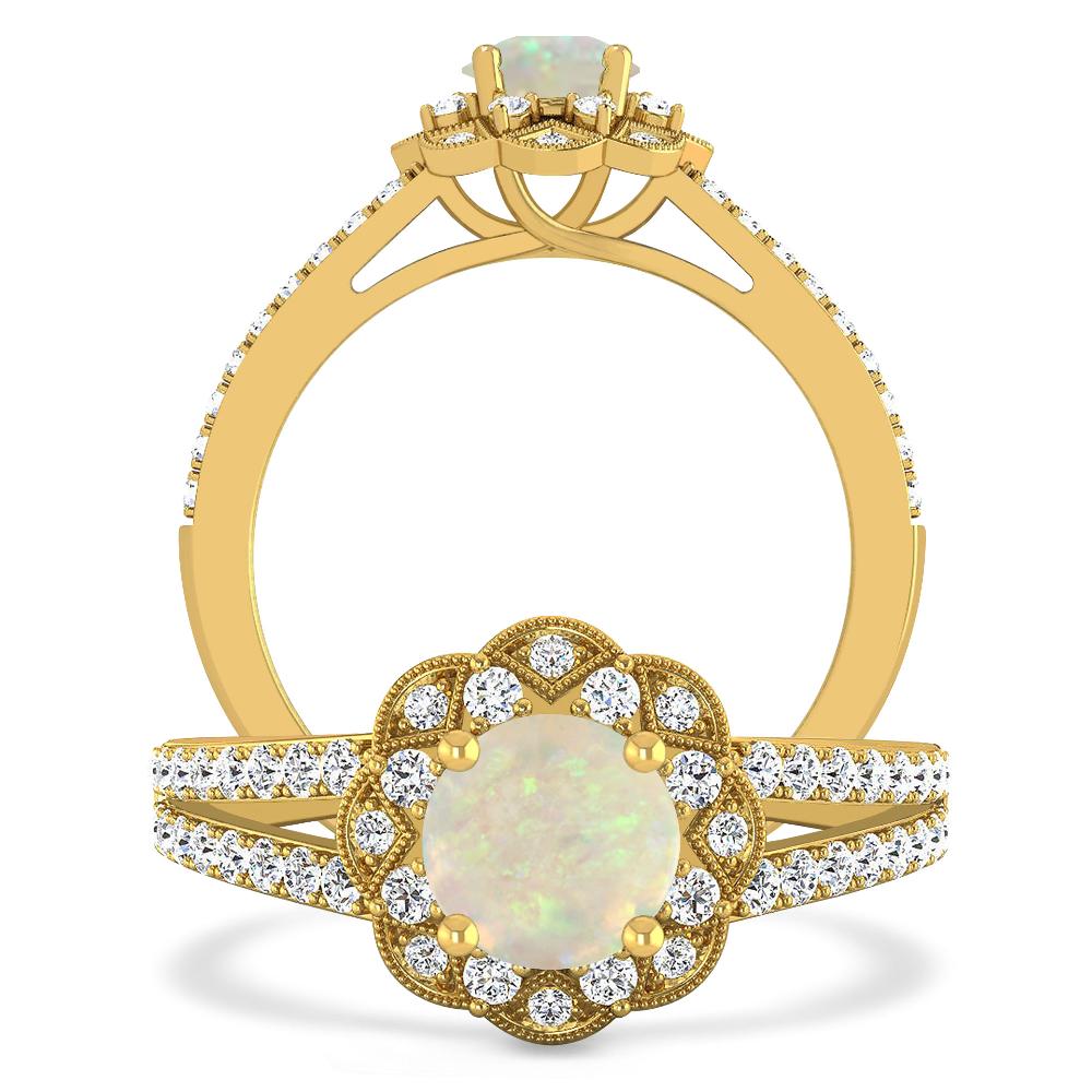 Yellow Gold - Opal