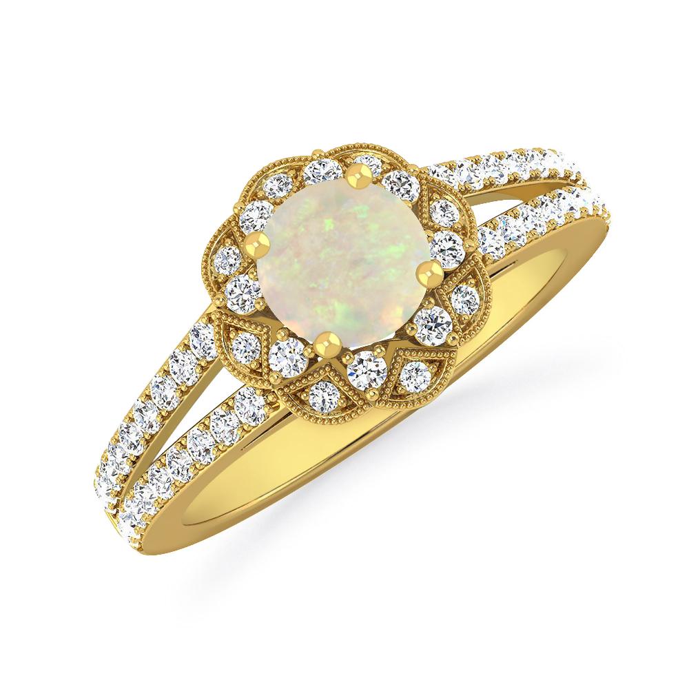 Yellow Gold - Opal