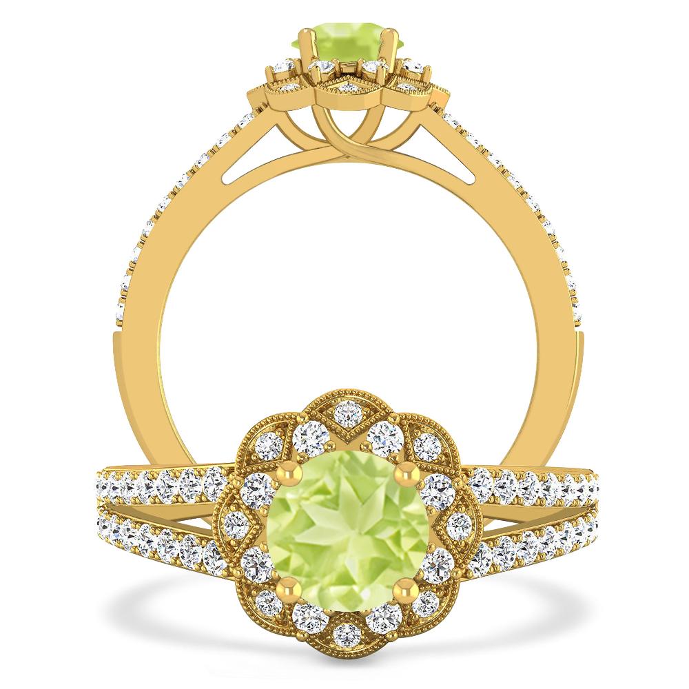 Yellow Gold - Peridot