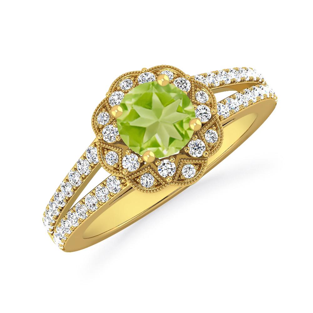 Yellow Gold - Peridot