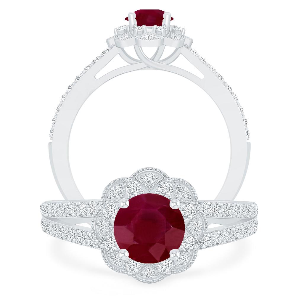 White Gold - Ruby