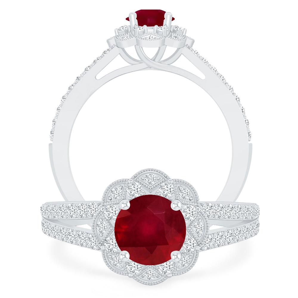 White Gold - Ruby