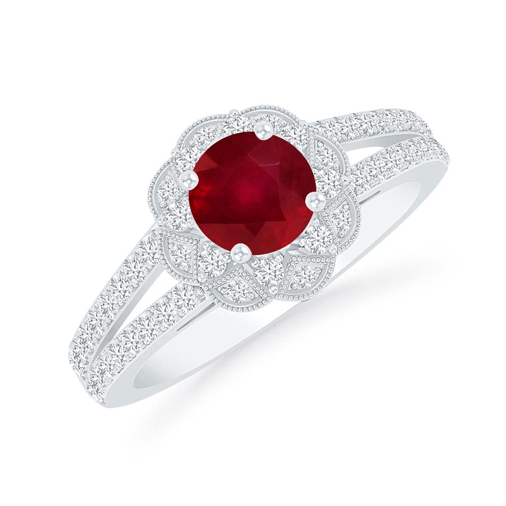 White Gold - Ruby