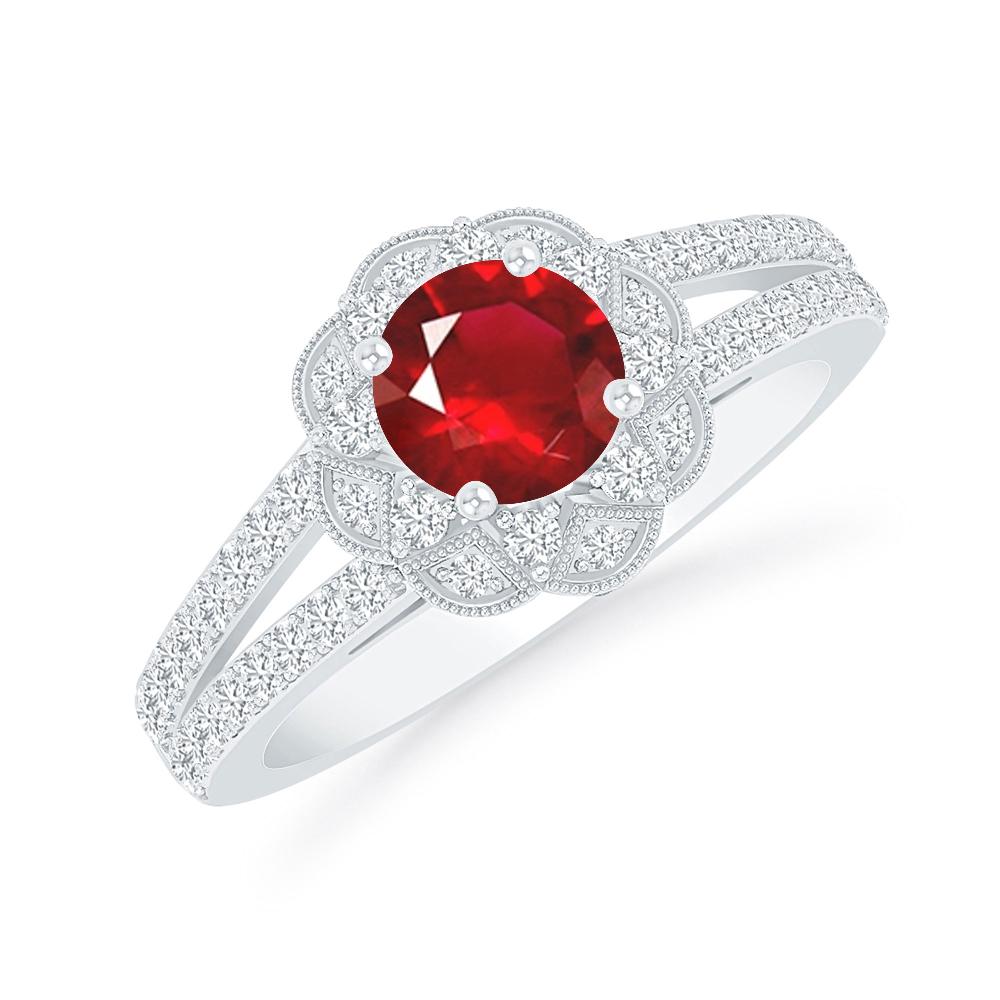 White Gold - Ruby