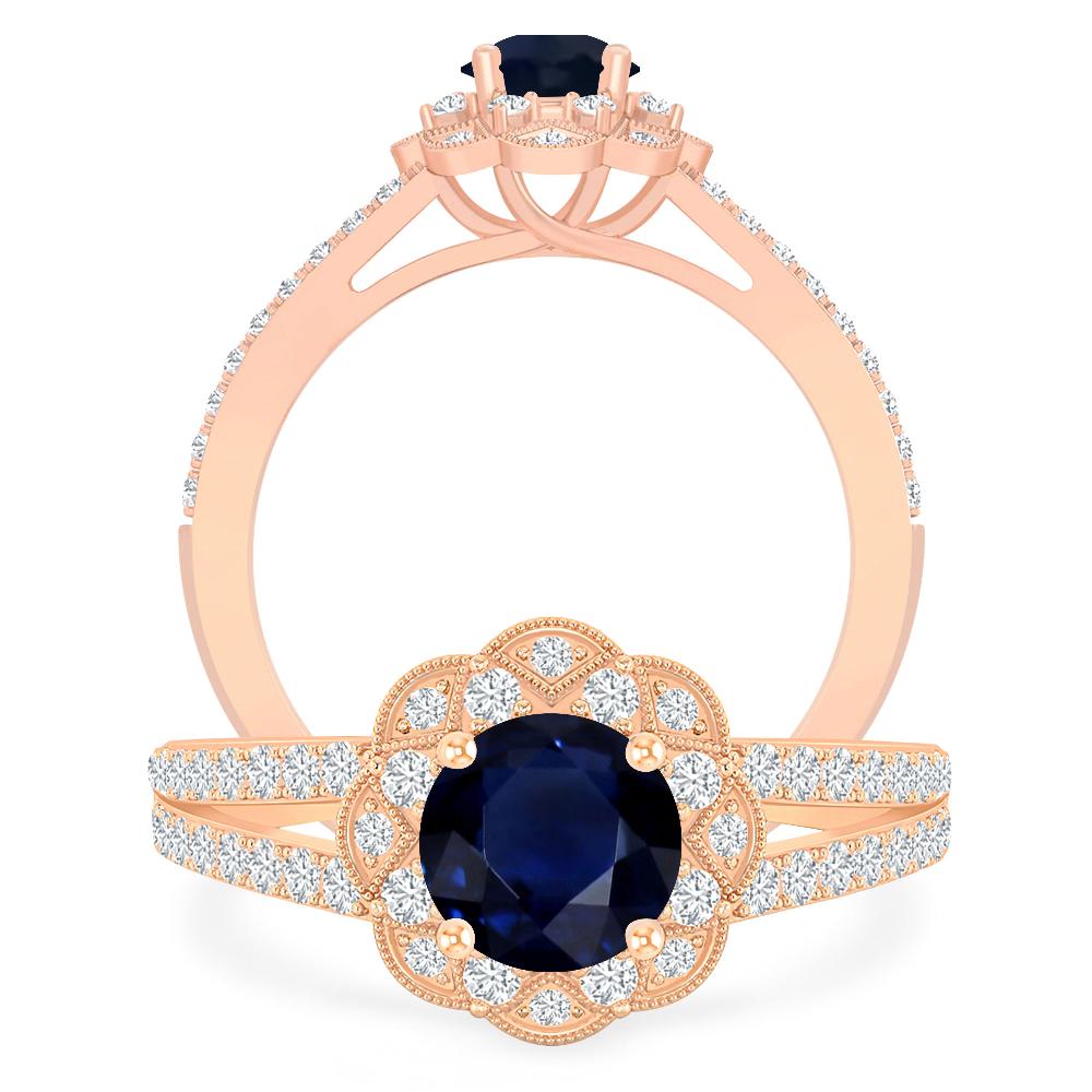 Rose Gold - Sapphire