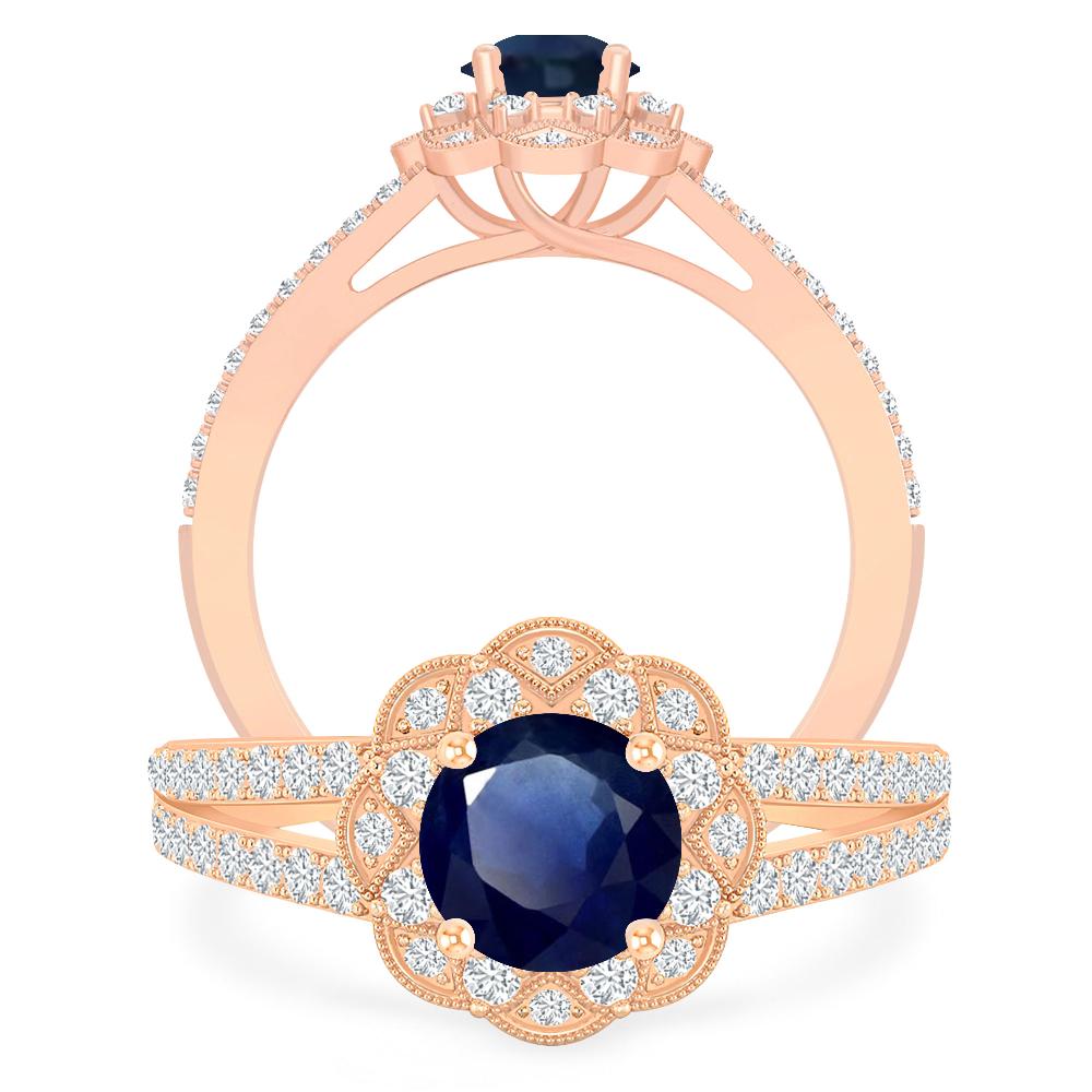 Rose Gold - Sapphire