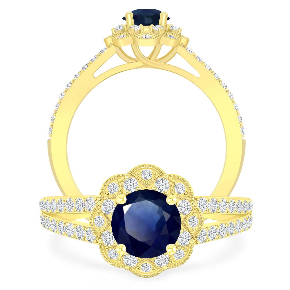 Yellow Gold - Sapphire