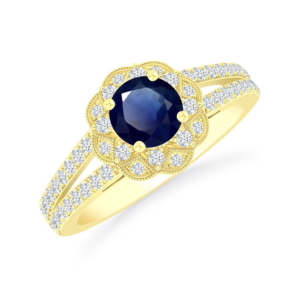 Yellow Gold - Sapphire