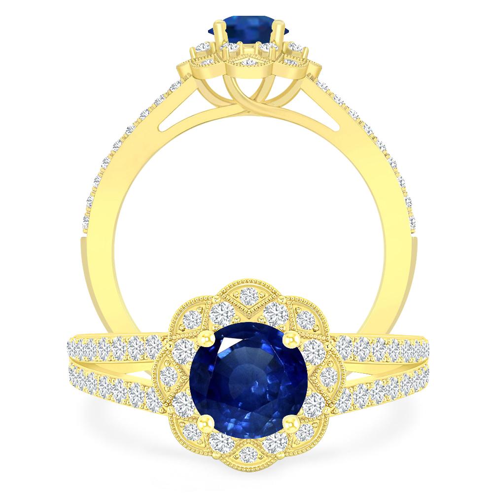 Yellow Gold - Sapphire