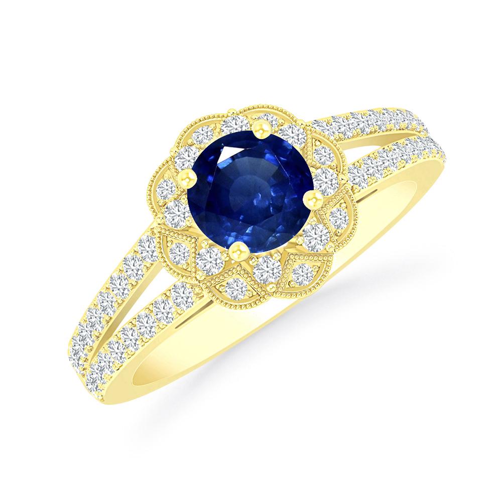 Yellow Gold - Sapphire