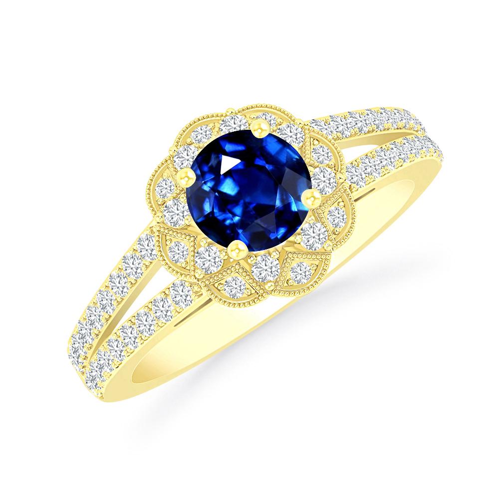 Yellow Gold - Sapphire