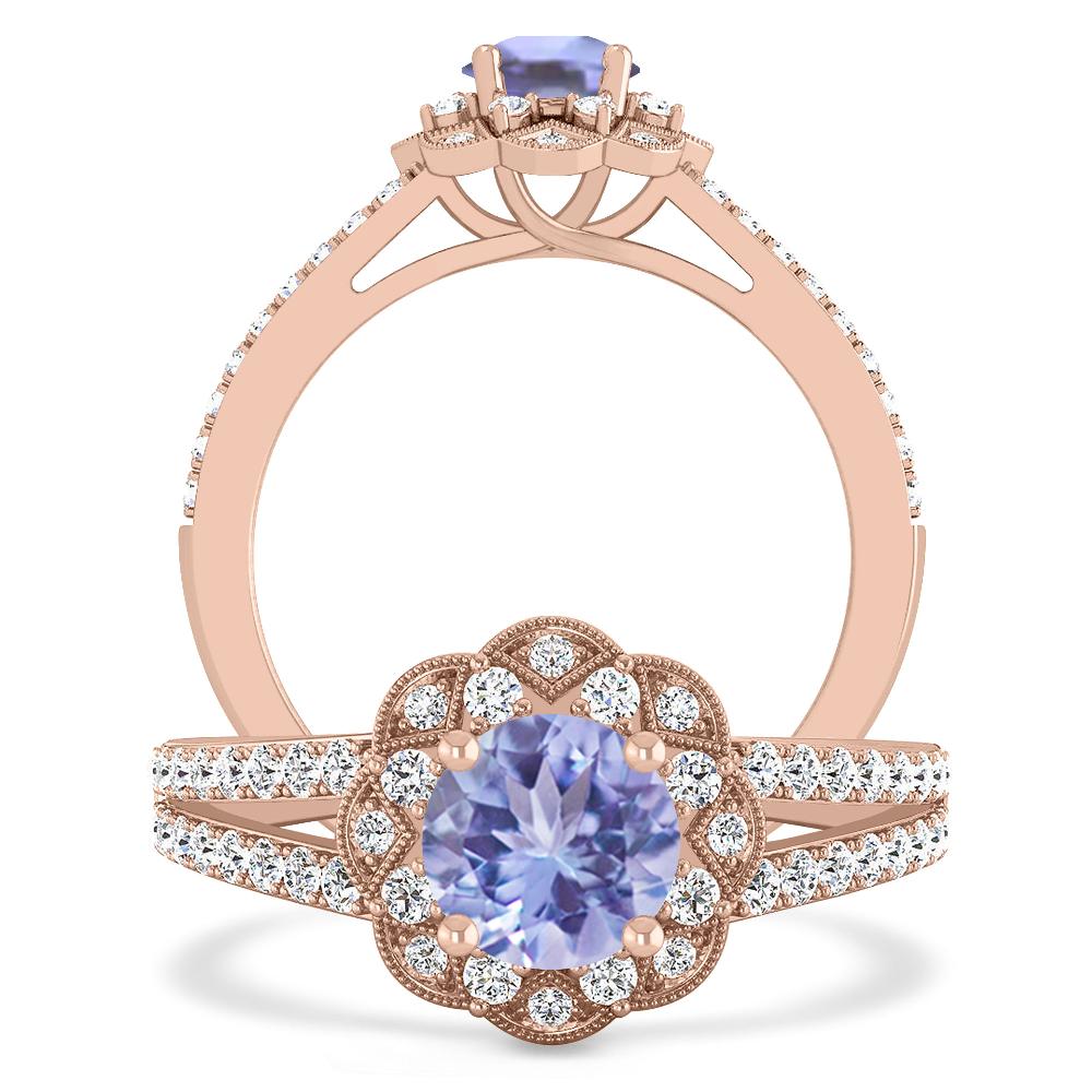 Rose Gold - Tanzanite