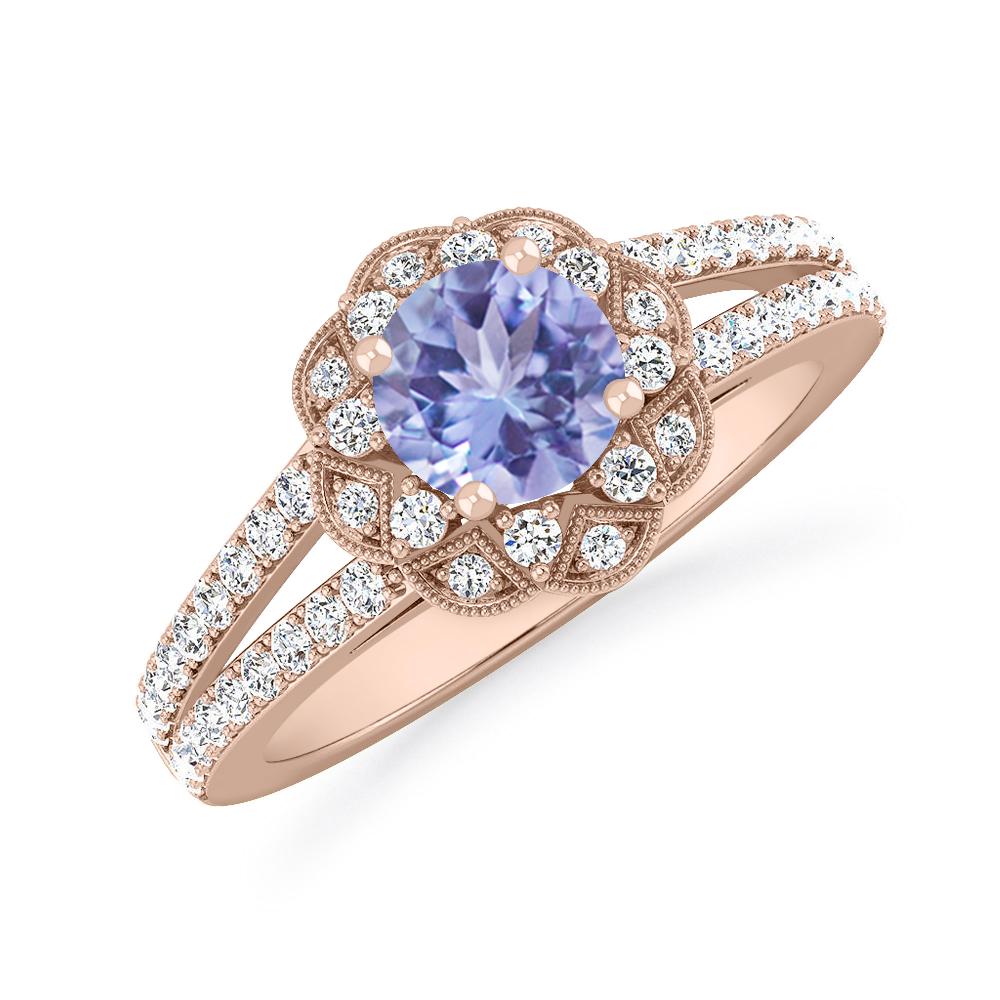 Rose Gold - Tanzanite