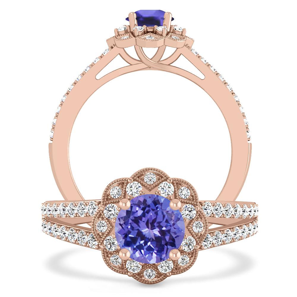 Rose Gold - Tanzanite