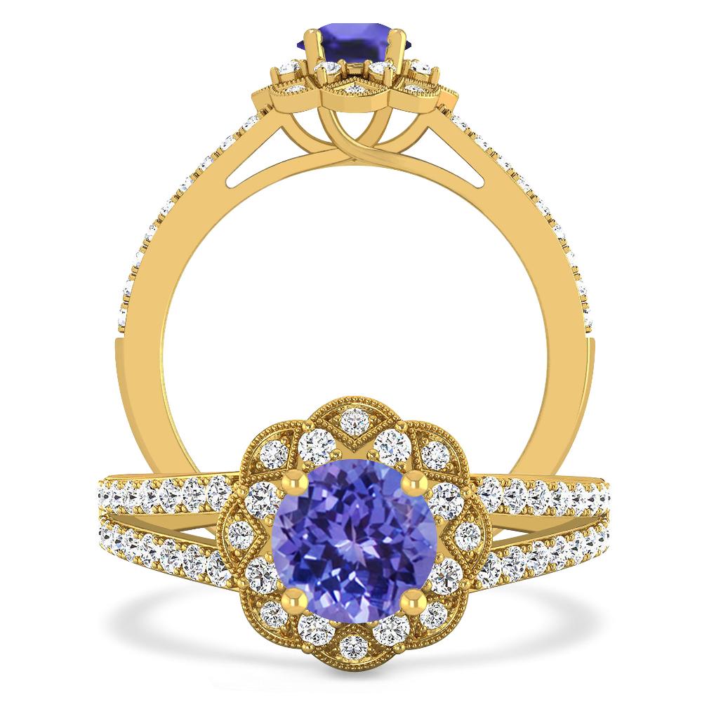 Yellow Gold - Tanzanite