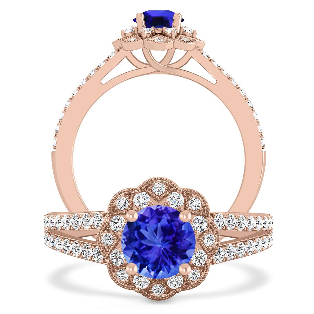 Rose Gold - Tanzanite