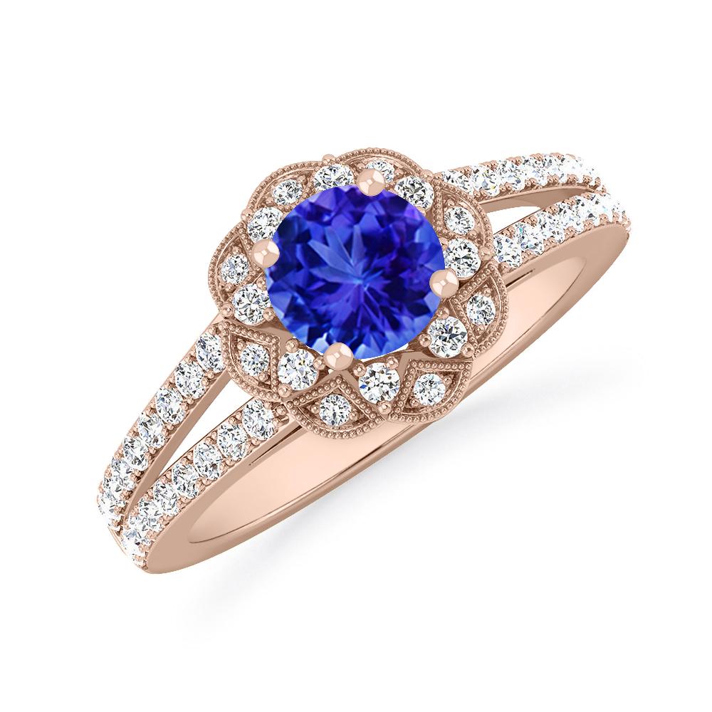 Rose Gold - Tanzanite