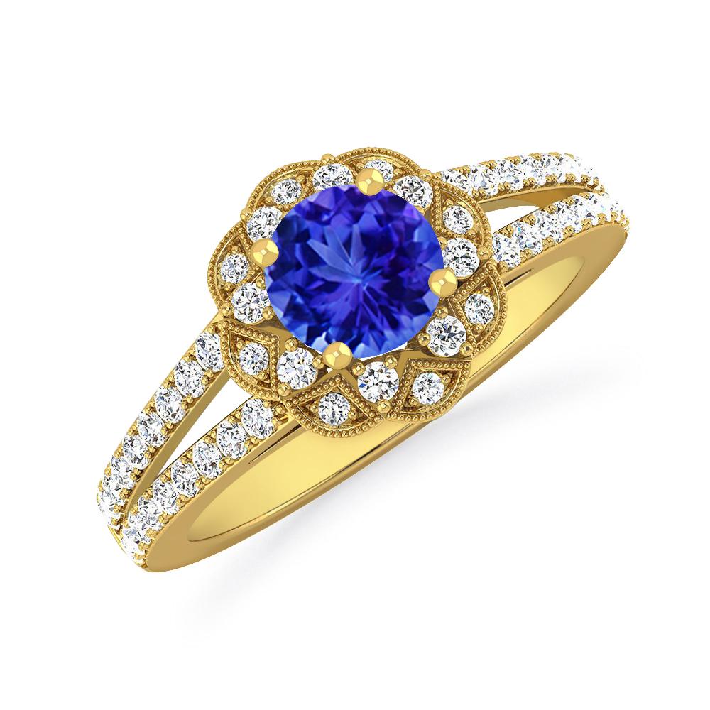 Yellow Gold - Tanzanite