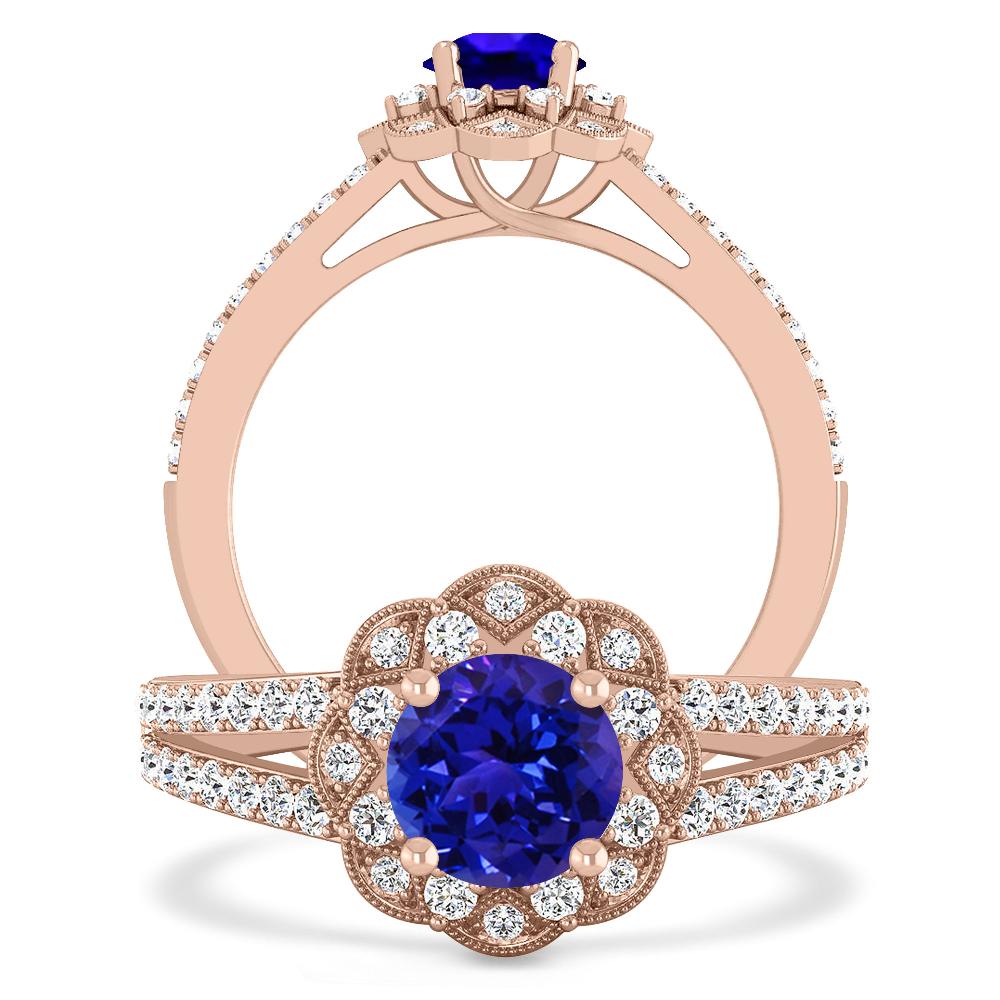 Rose Gold - Tanzanite